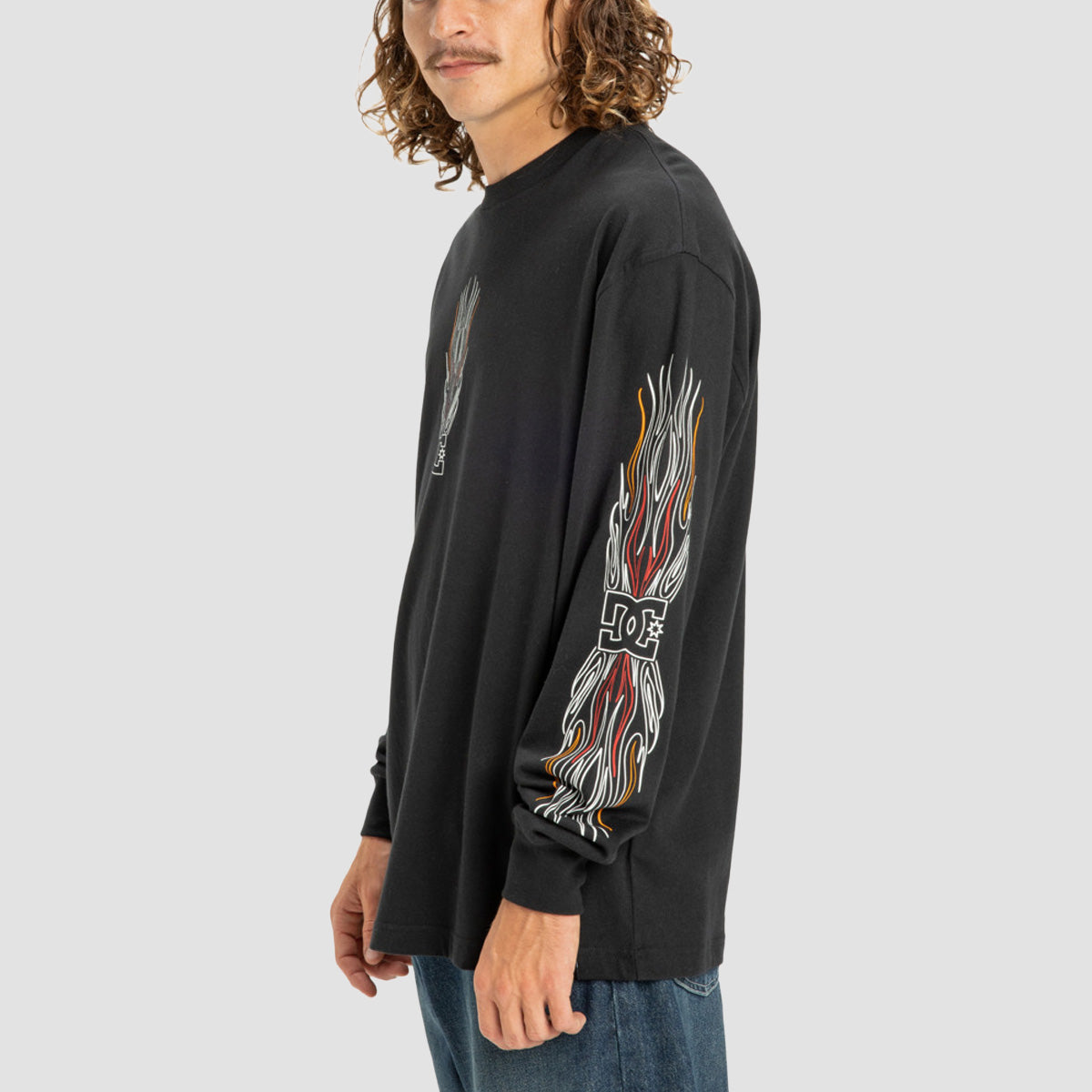 DC Burn Out Longsleeve T-Shirt Black