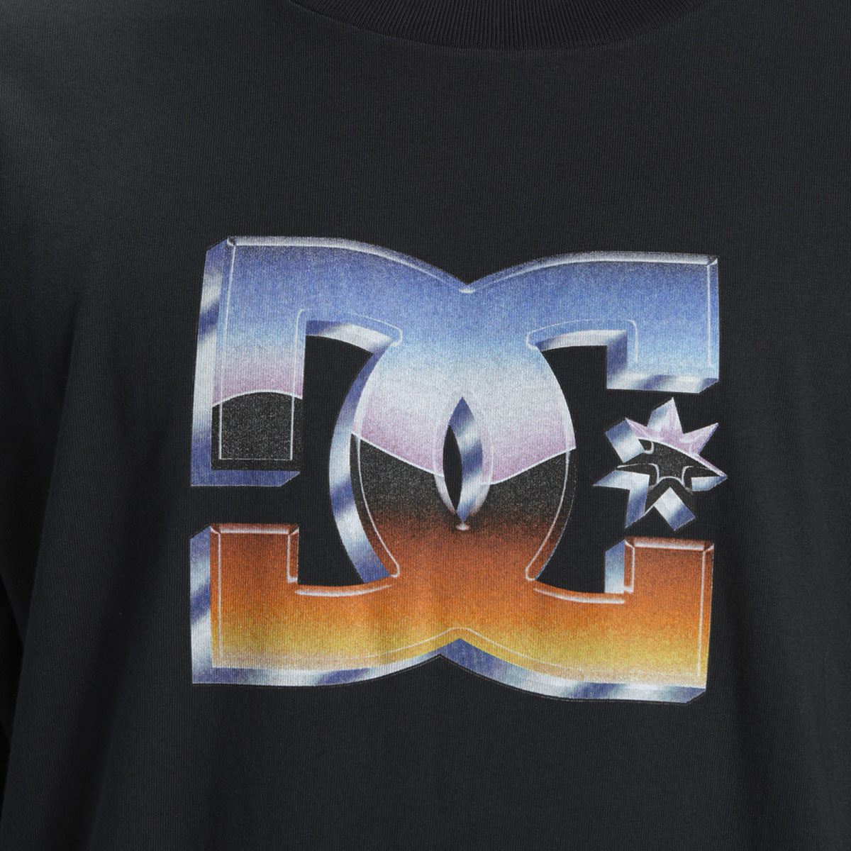 DC Chrome Star T-Shirt Black Garment Dye