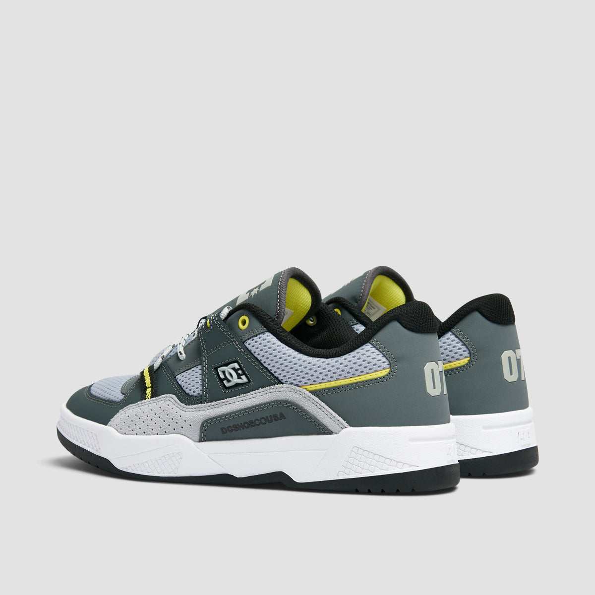 DC Construct Shoes - White/Grey/Yellow