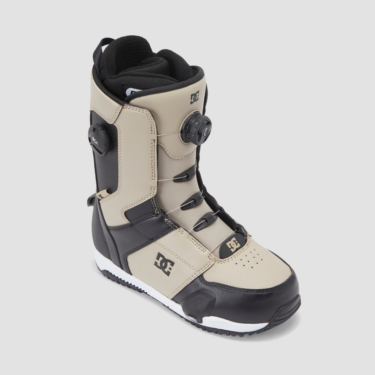 DC Control BOA Step On Snowboard Boots Light Brown/White
