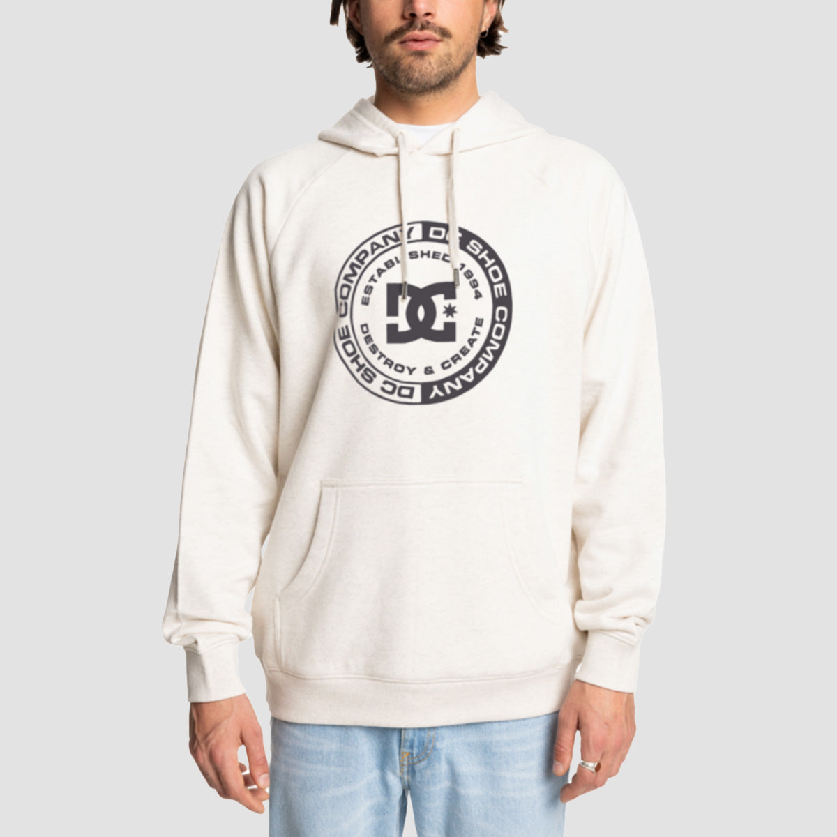 DC Corpo Raglan Pullover Hoodie Snow Heather