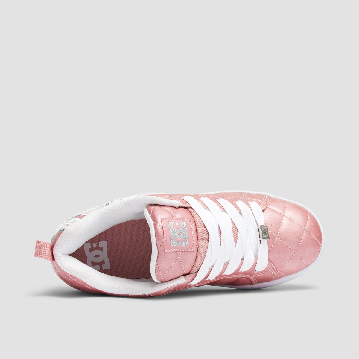 DC Court Graffik SE Shoes - Pink With Silver - Womens