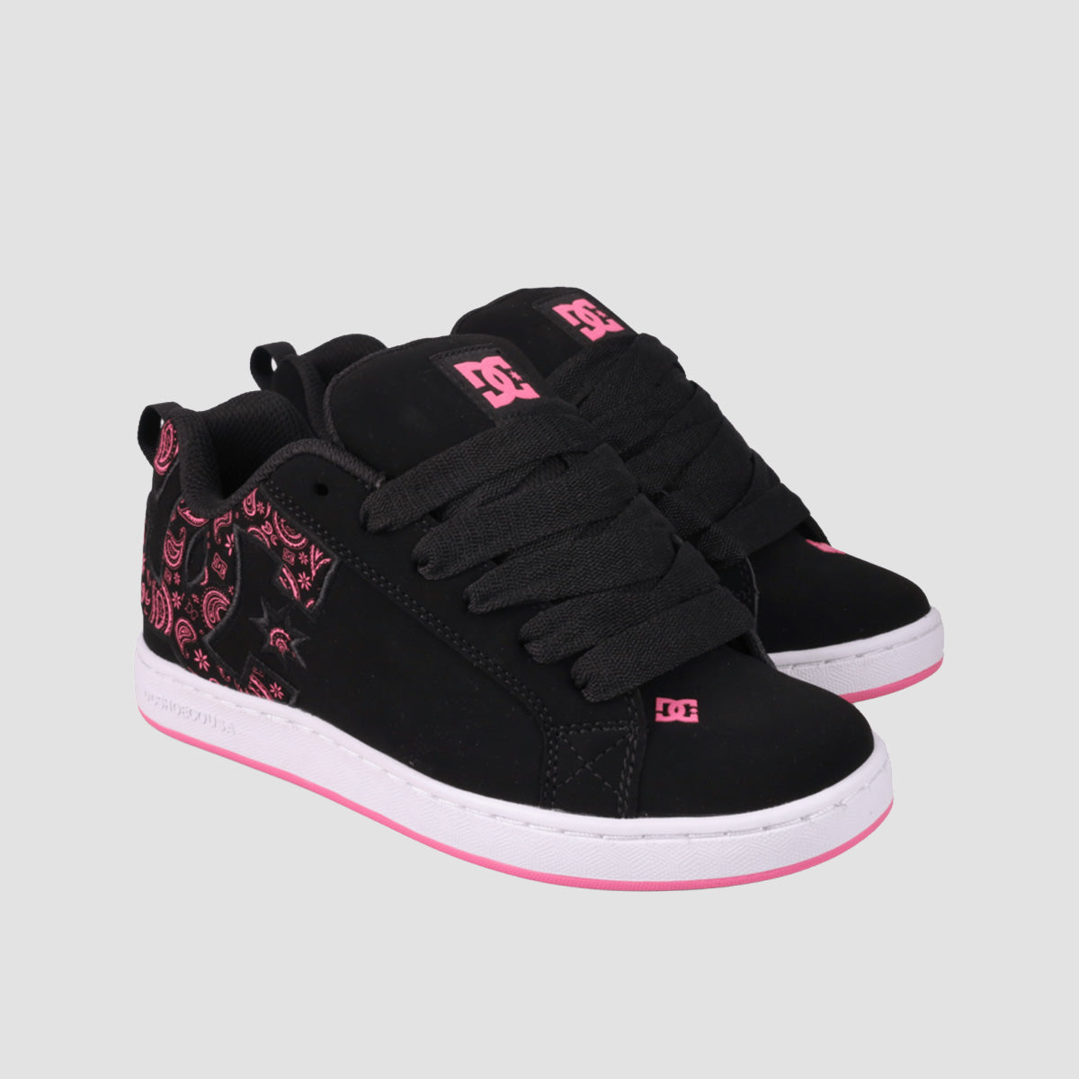 DC Court Graffik Shoes - Black/Pink/White - Womens