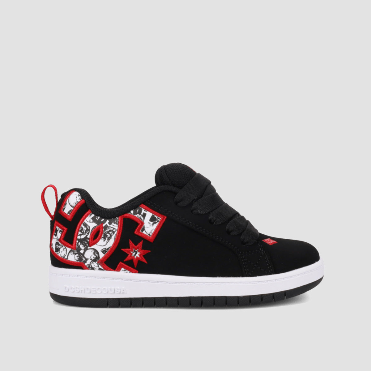 DC Court Graffik Shoes - Black/White/Red - Kids