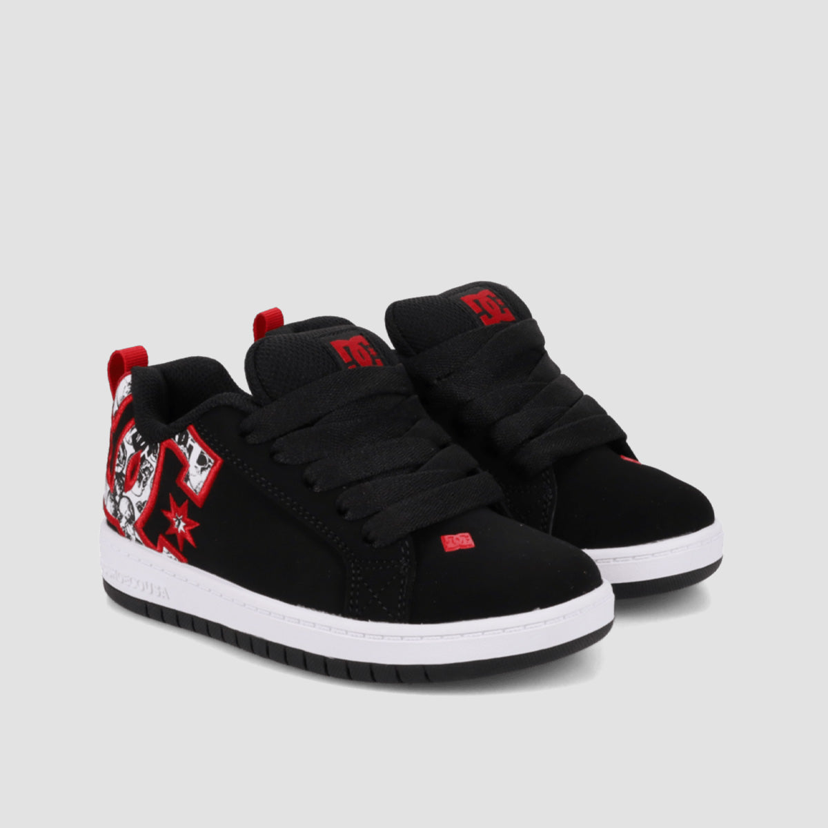 DC Court Graffik Shoes - Black/White/Red - Kids