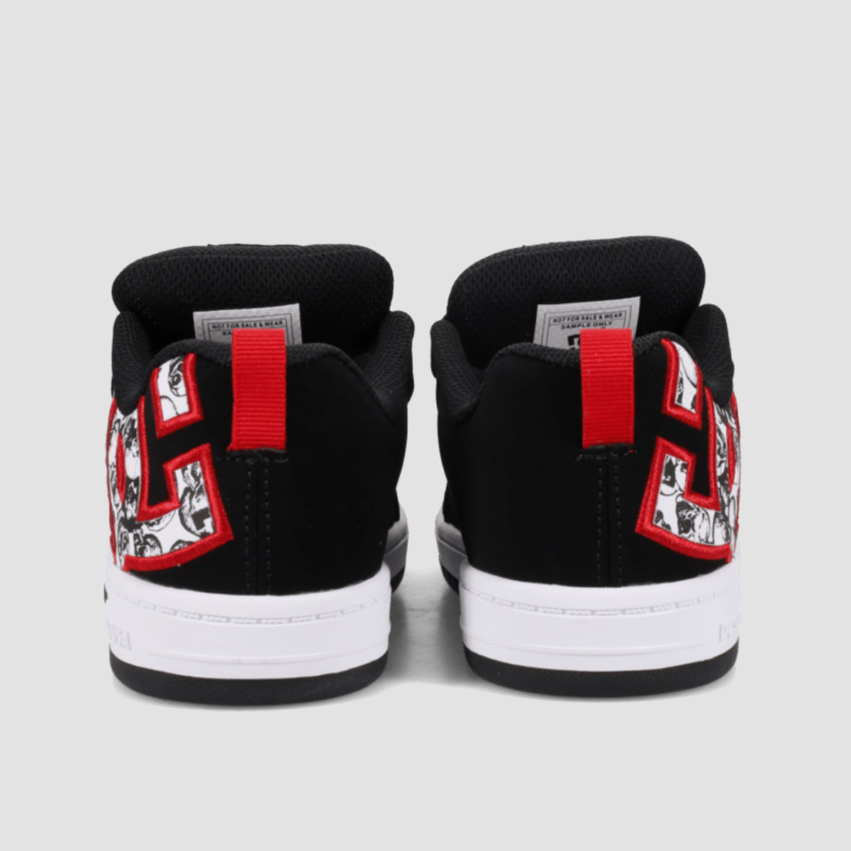 DC Court Graffik Shoes - Black/White/Red - Kids