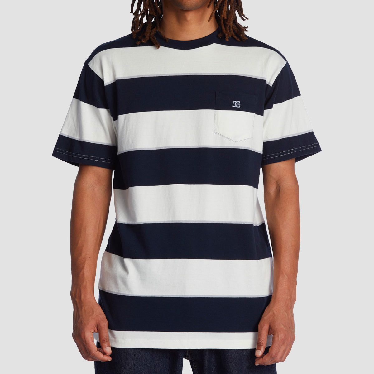 DC Crate T-Shirt Navy Crate Stripe