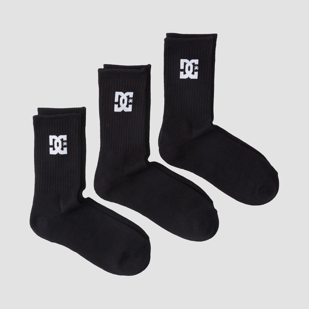 DC Crew Socks 3 Pack Black