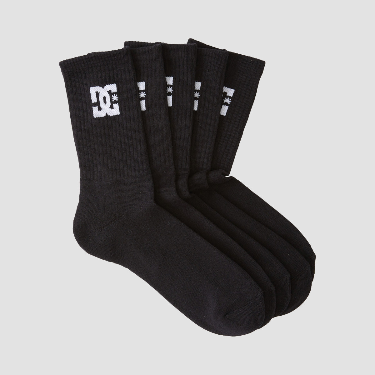 DC Crew Socks 5 Pack Black