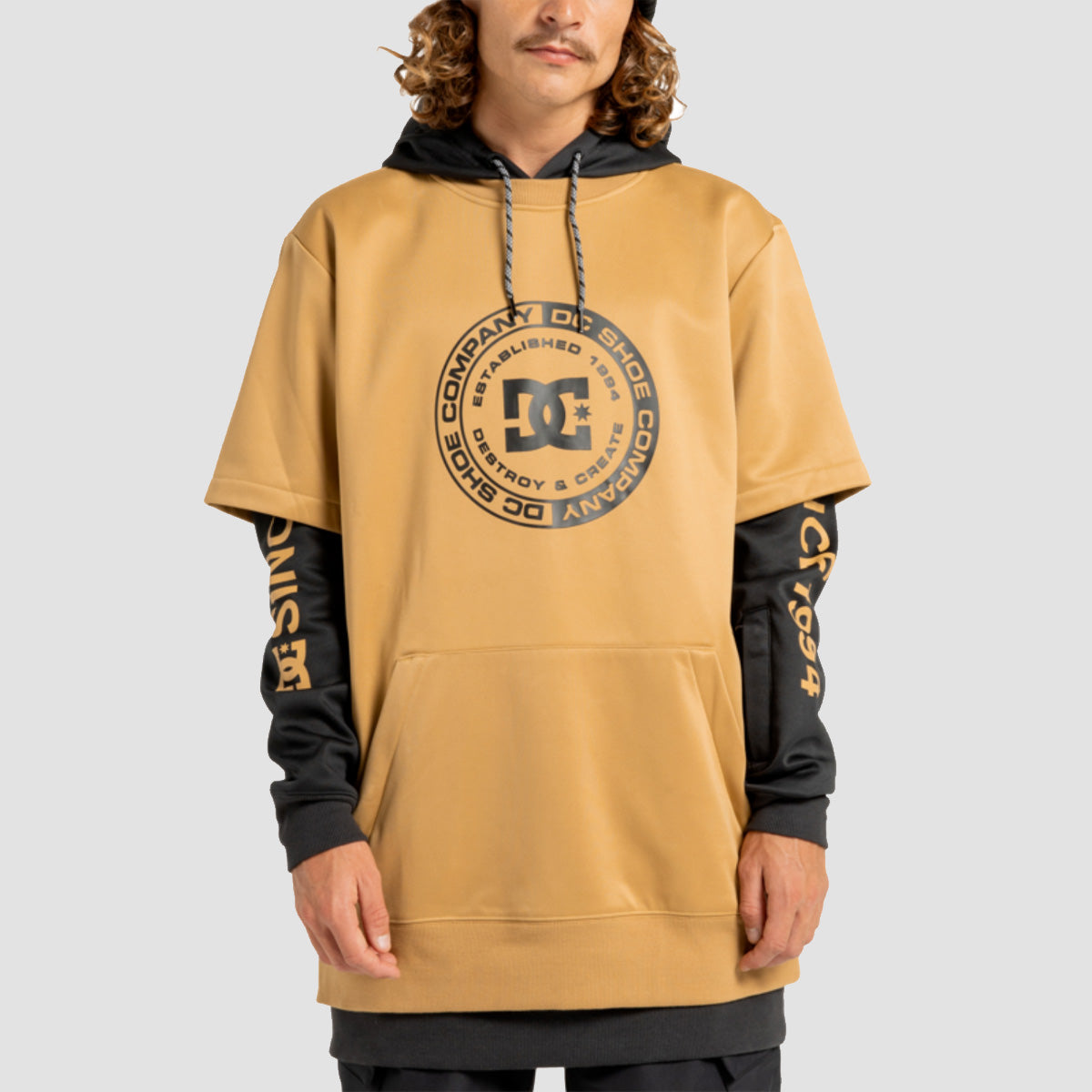 DC Dryden Snow Pullover Hoodie Mustard Gold