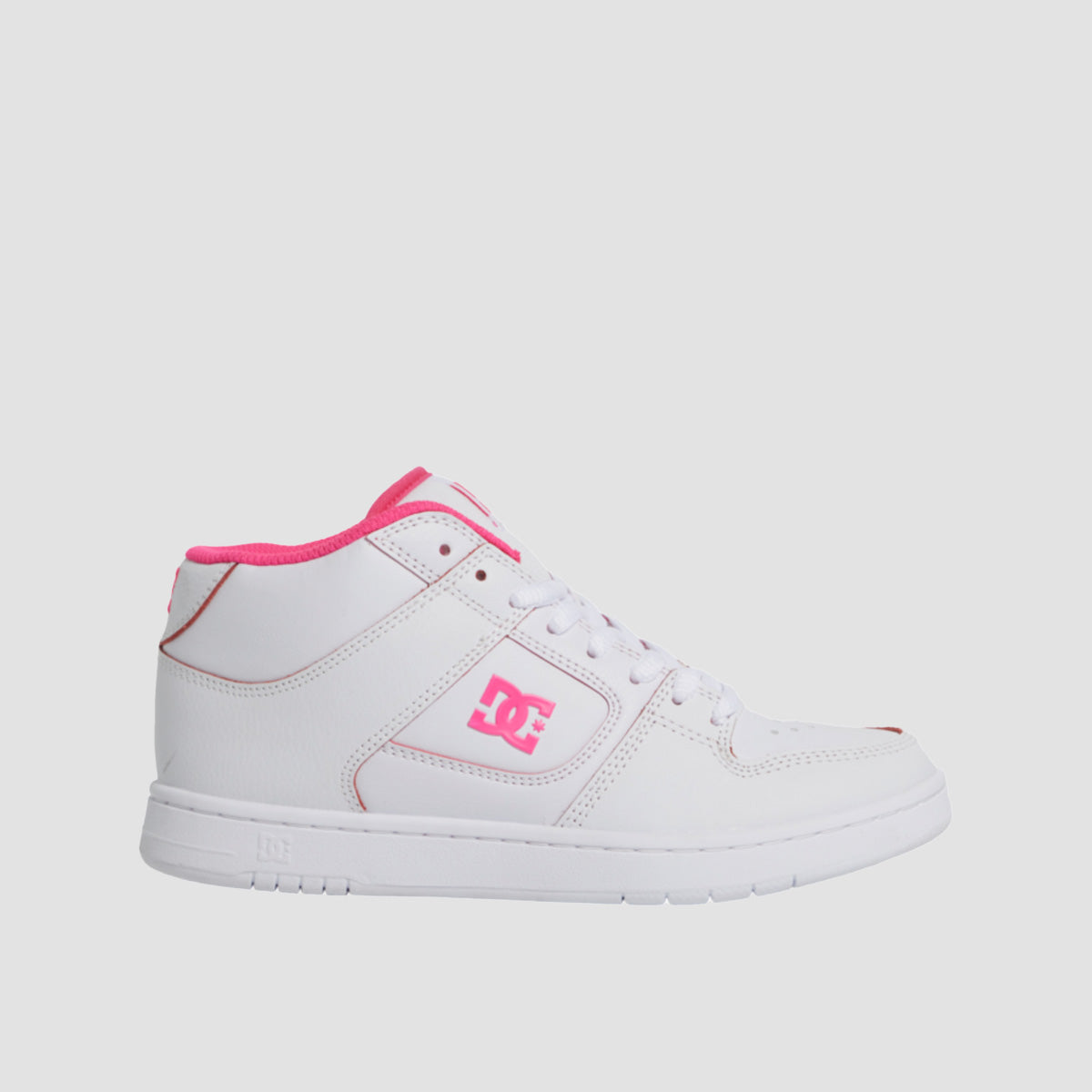 DC Manteca 4 Mid Top Shoes - White/Hot Pink - Womens