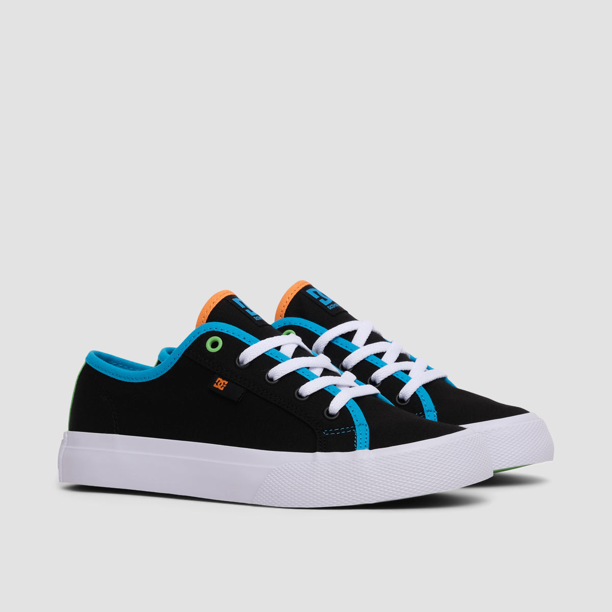 DC Manual Shoes - Black/White/Blue - Kids