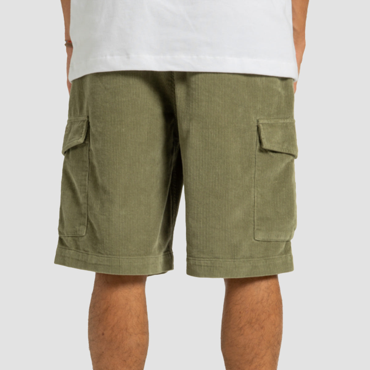 DC Pipeline Corduroy Cargo Shorts Deep Lichen Green