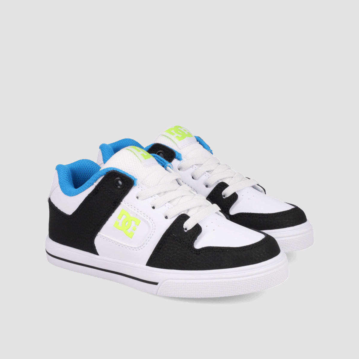 DC Pure Elastic Shoes - Black/Blue/Lime - Kids