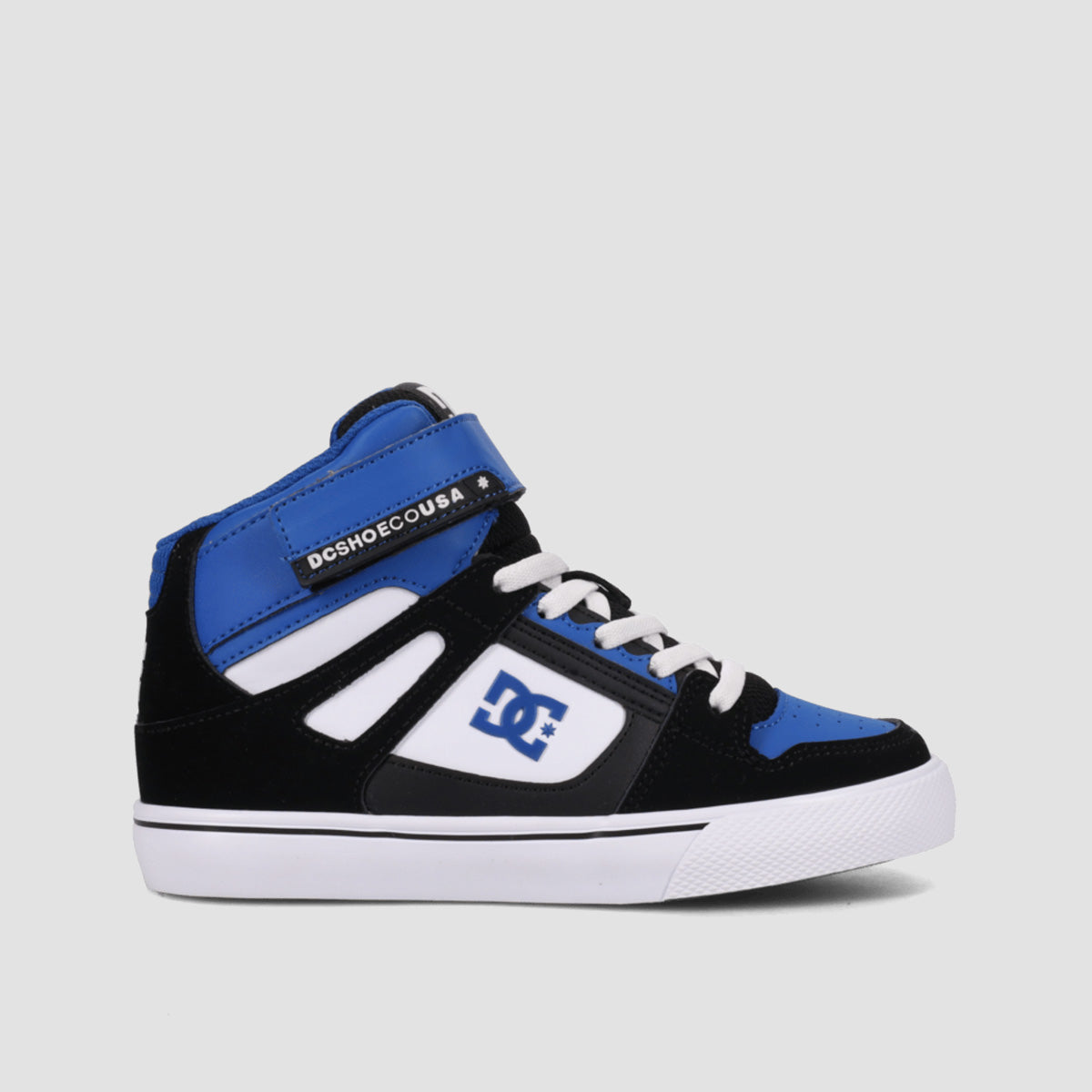 DC Pure High-Top EV Shoes - Black/Blue/White - Kids