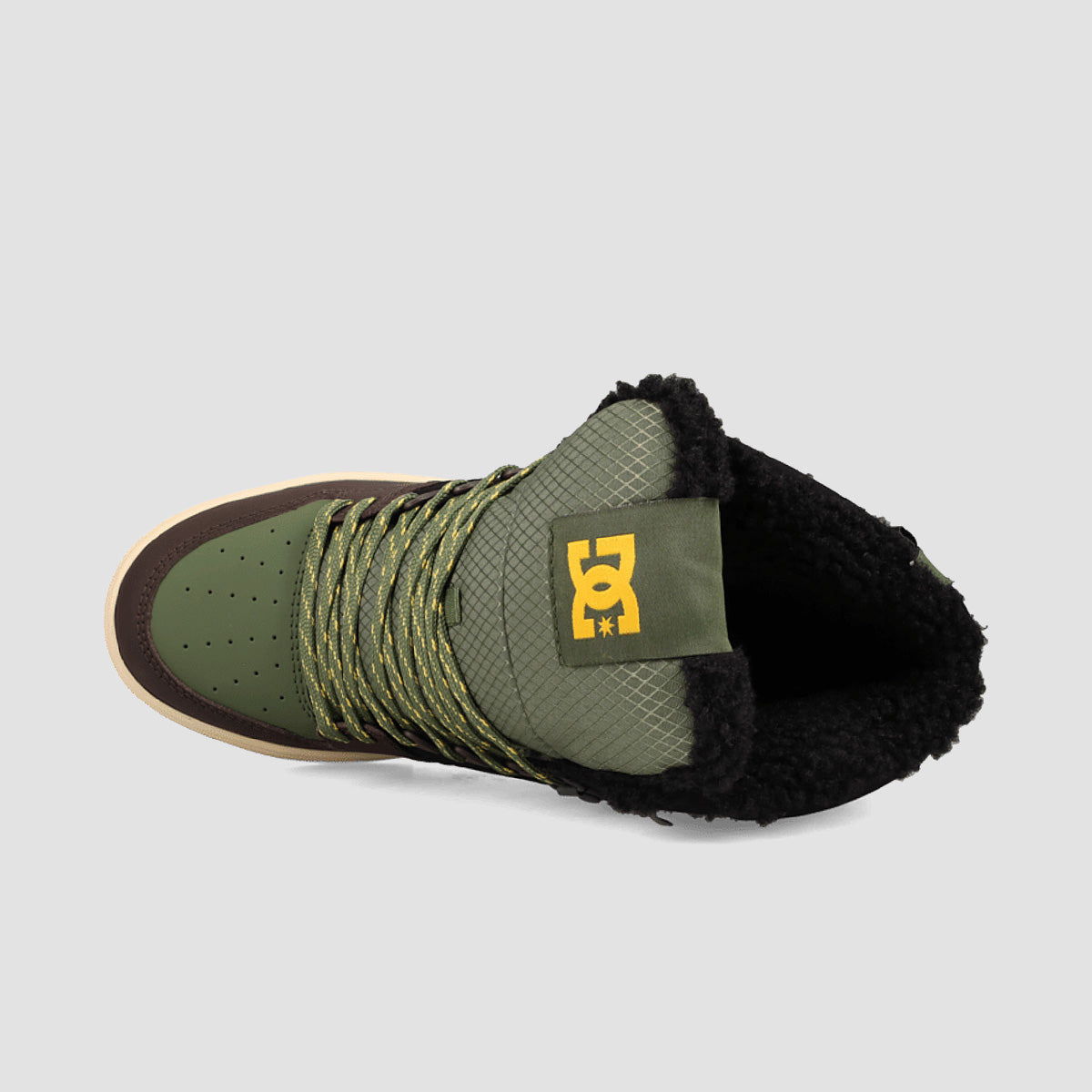 DC Pure High-Top WNT Shoes - Brown/Olive/Black