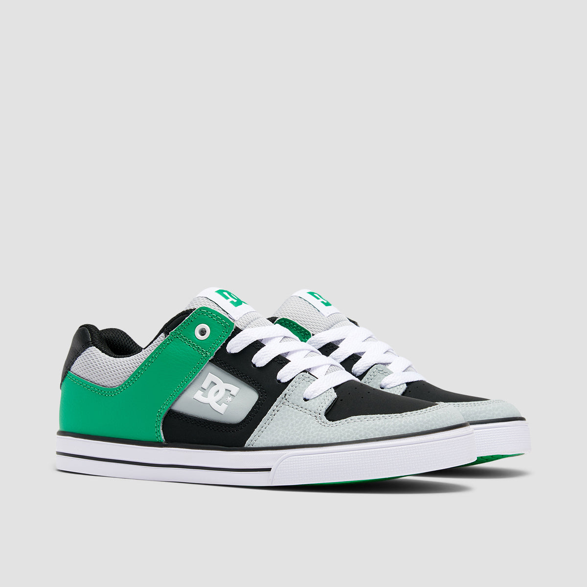 DC Pure Shoes - Black/Kelly Green - Kids