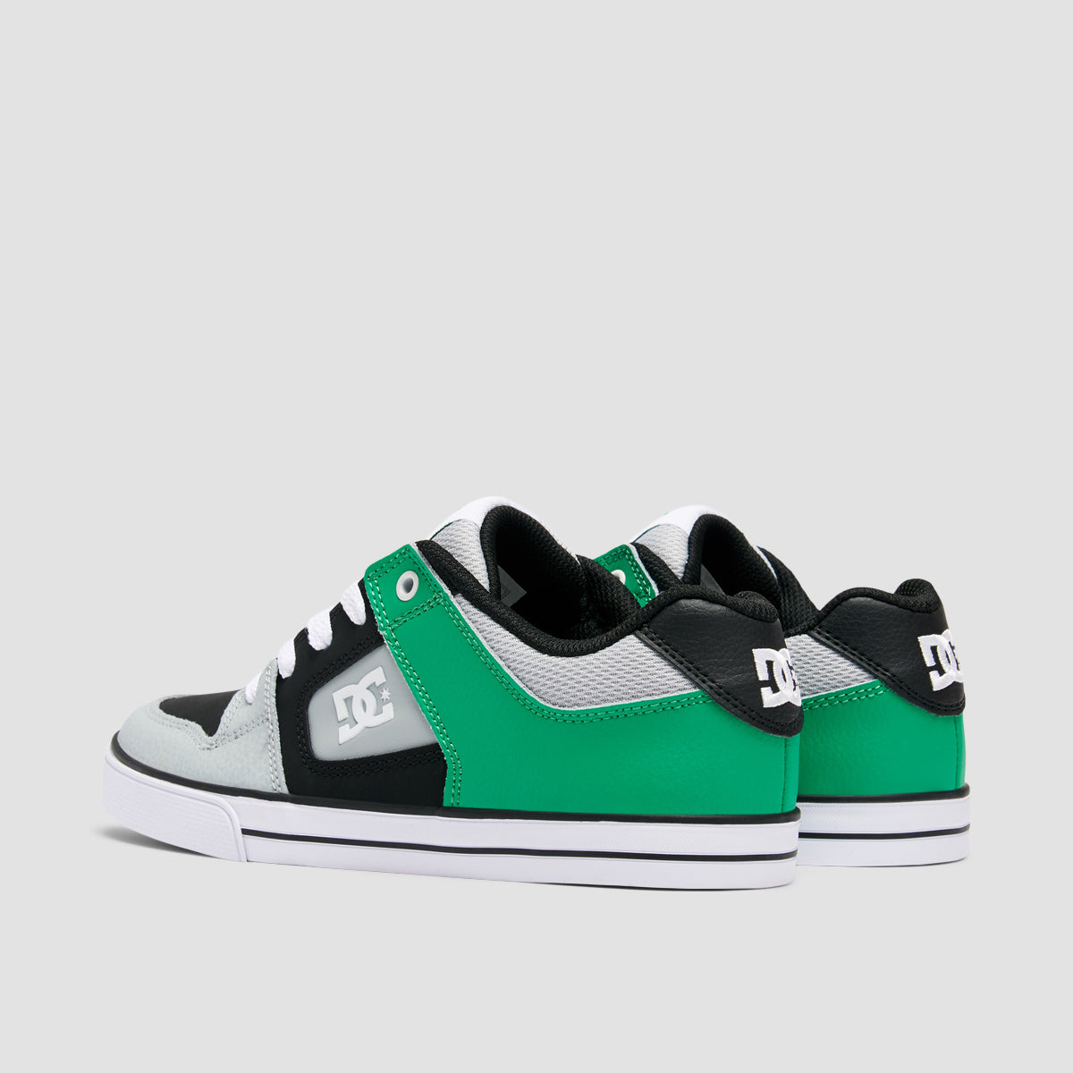 DC Pure Shoes Black/Kelly Green Kids Child 10uk Black/Kelly Green
