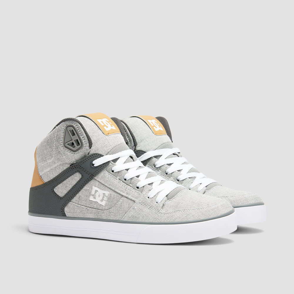 Dynamic Dc Gray DC Pure WC High Top Shoes - Grey/Grey/White