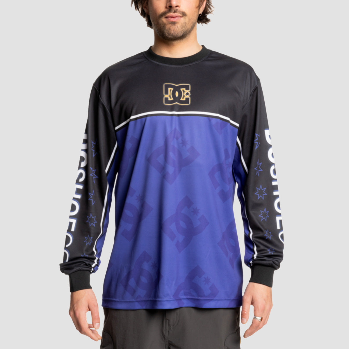 DC Rock It Longsleeve Moto T-Shirt Royal Blue