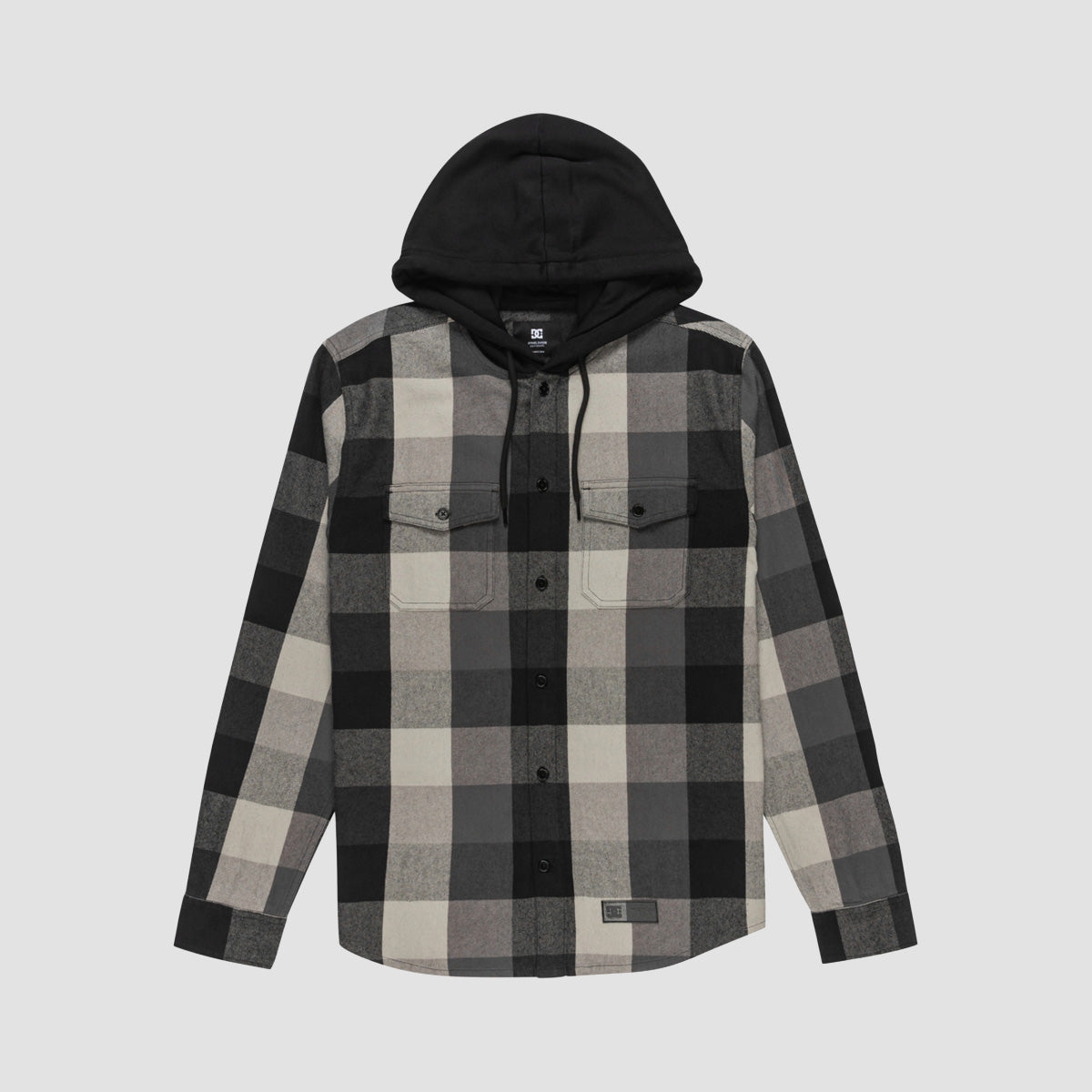 DC Ruckus Hooded Longsleeve Shirt Black