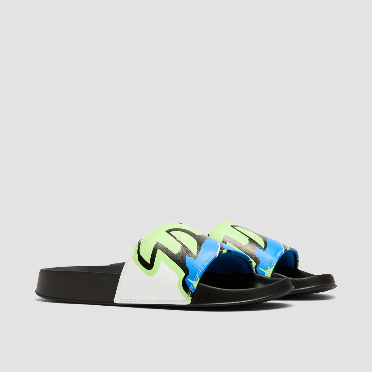 DC Slide Sandals - Black/Stencil