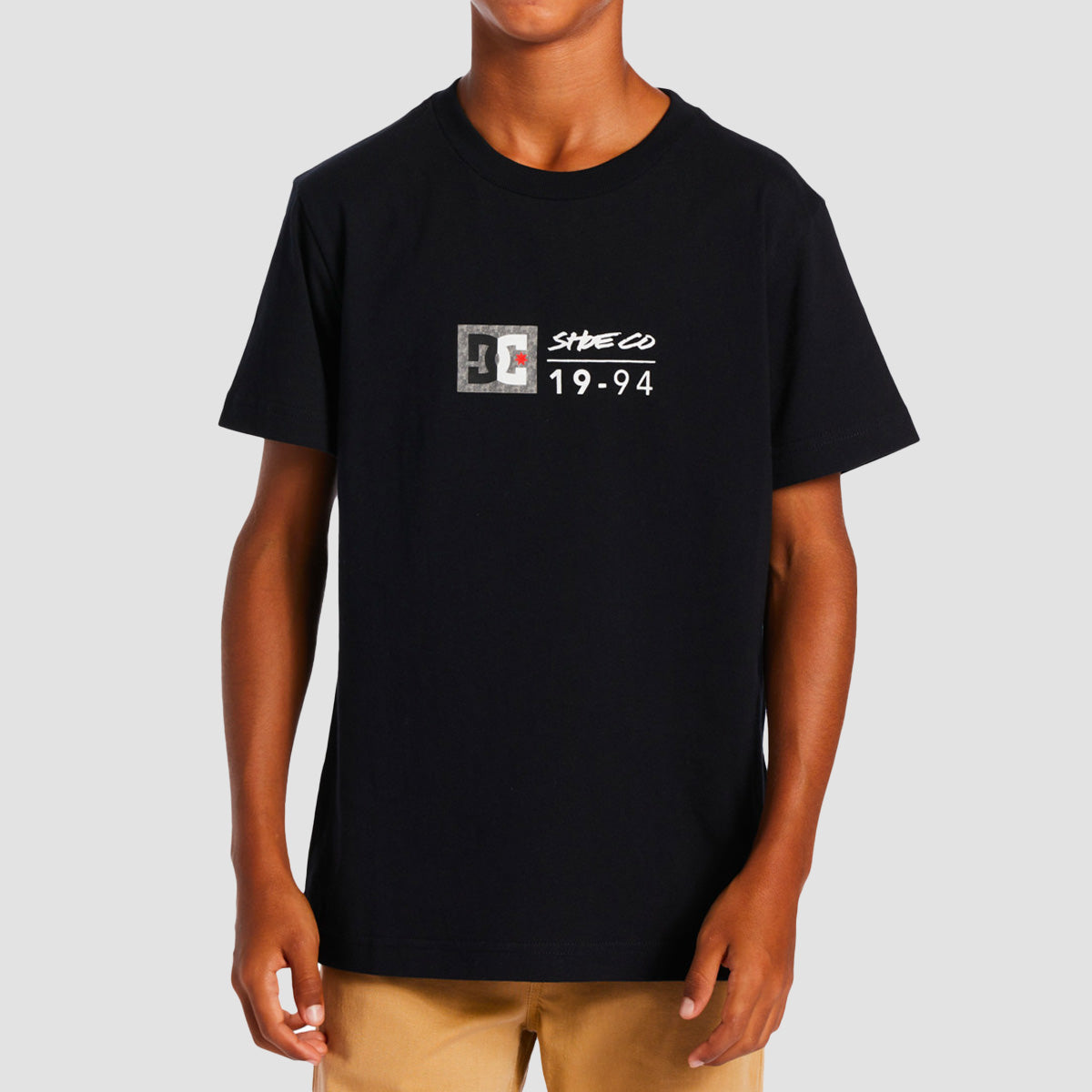 DC Split Star T-Shirt Black/Greystone - Kids