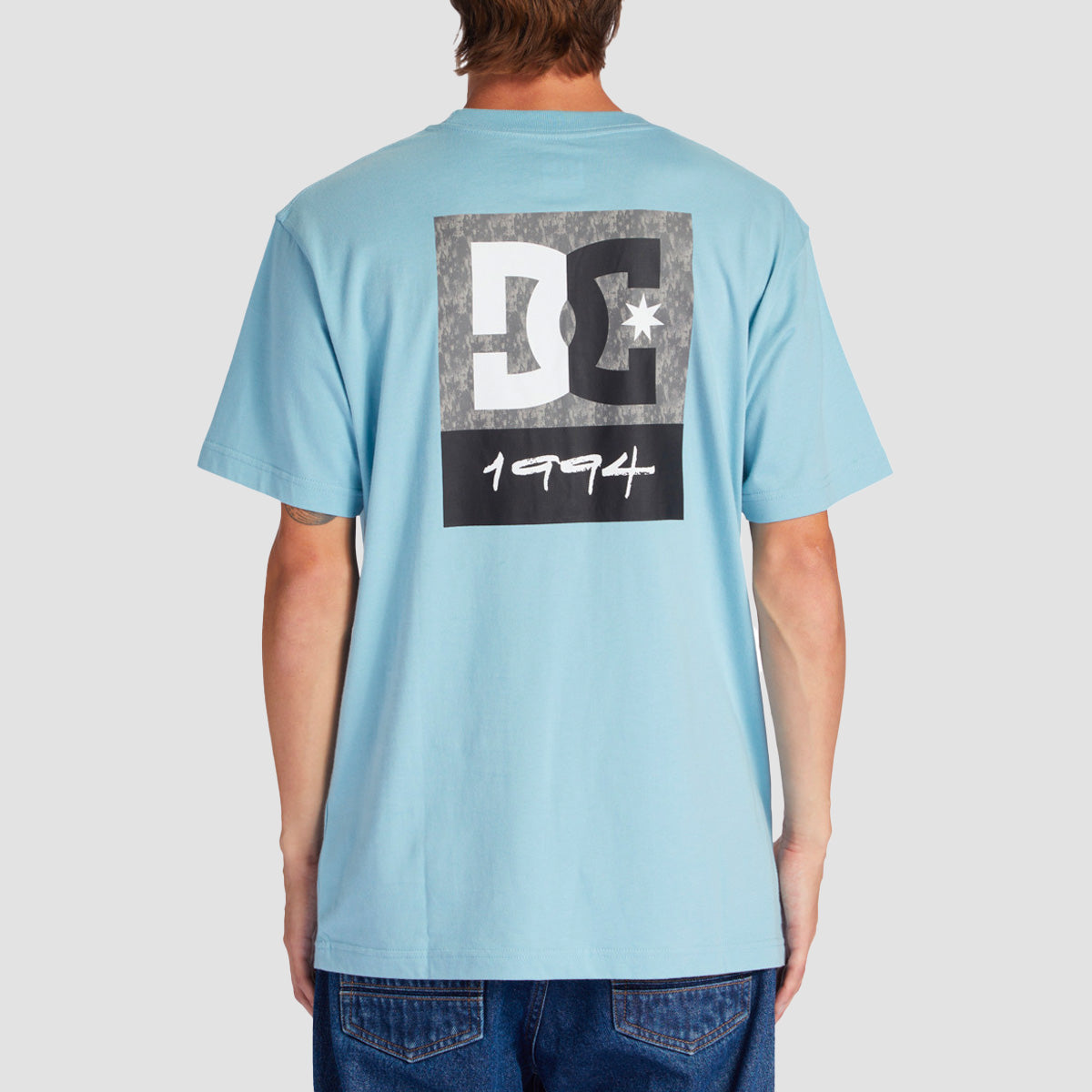 DC Split Star T-Shirt Forget Me Not/Greystone