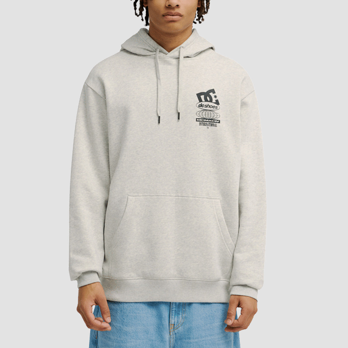 DC Sport Stack Pullover Hoodie Light Heather Grey