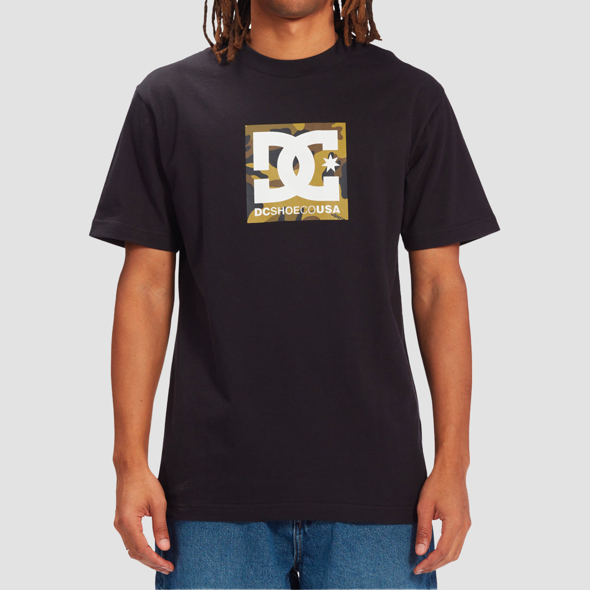 DC Square Star Fill T-Shirt Black/Camo