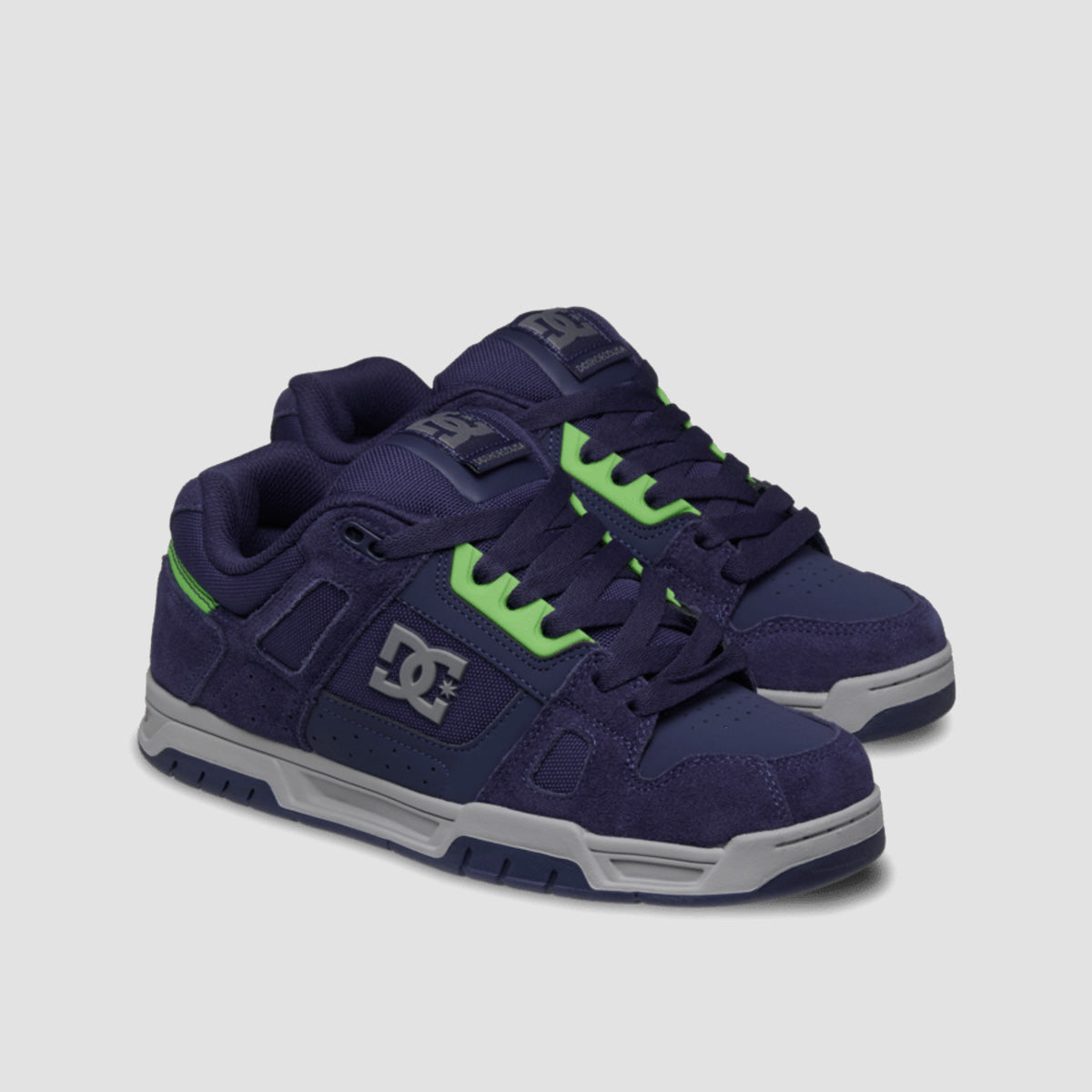 DC Stag Shoes - Navy/Lime/Grey