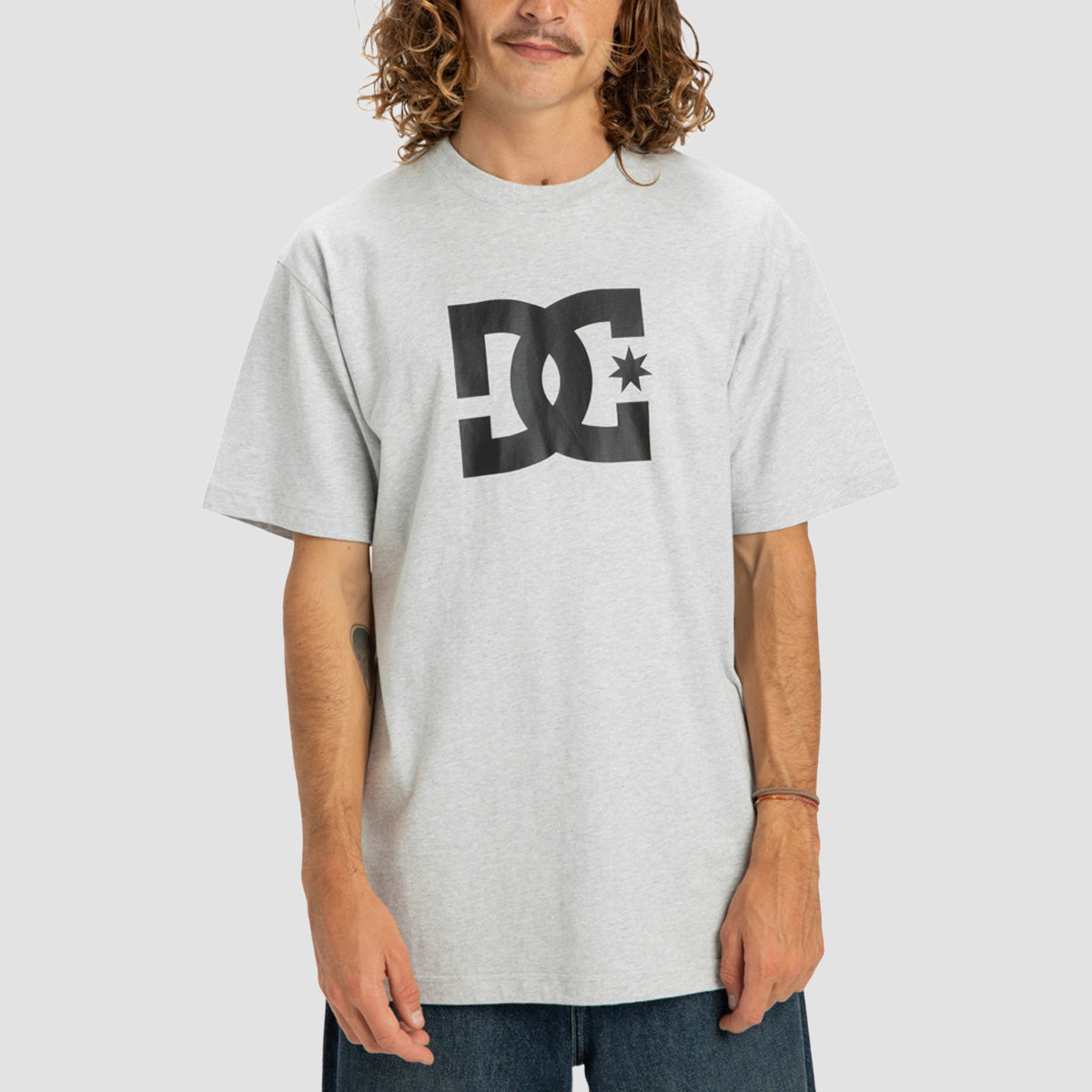 DC Star T-Shirt Light Heather Grey
