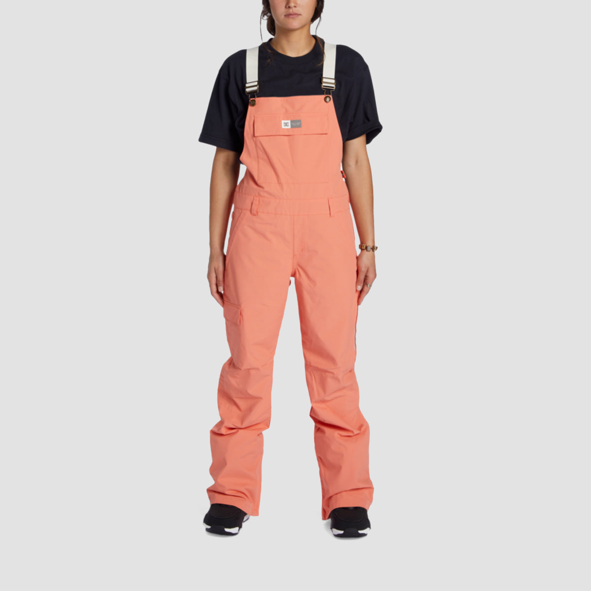 DC Valiant Bib Snow Pants Coral - Womens