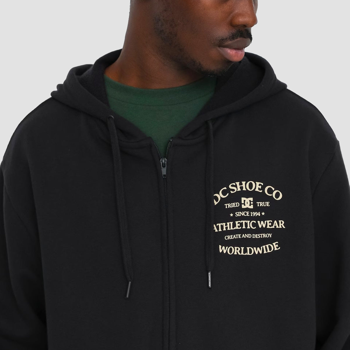 DC World Renowned Zip Hoodie Black