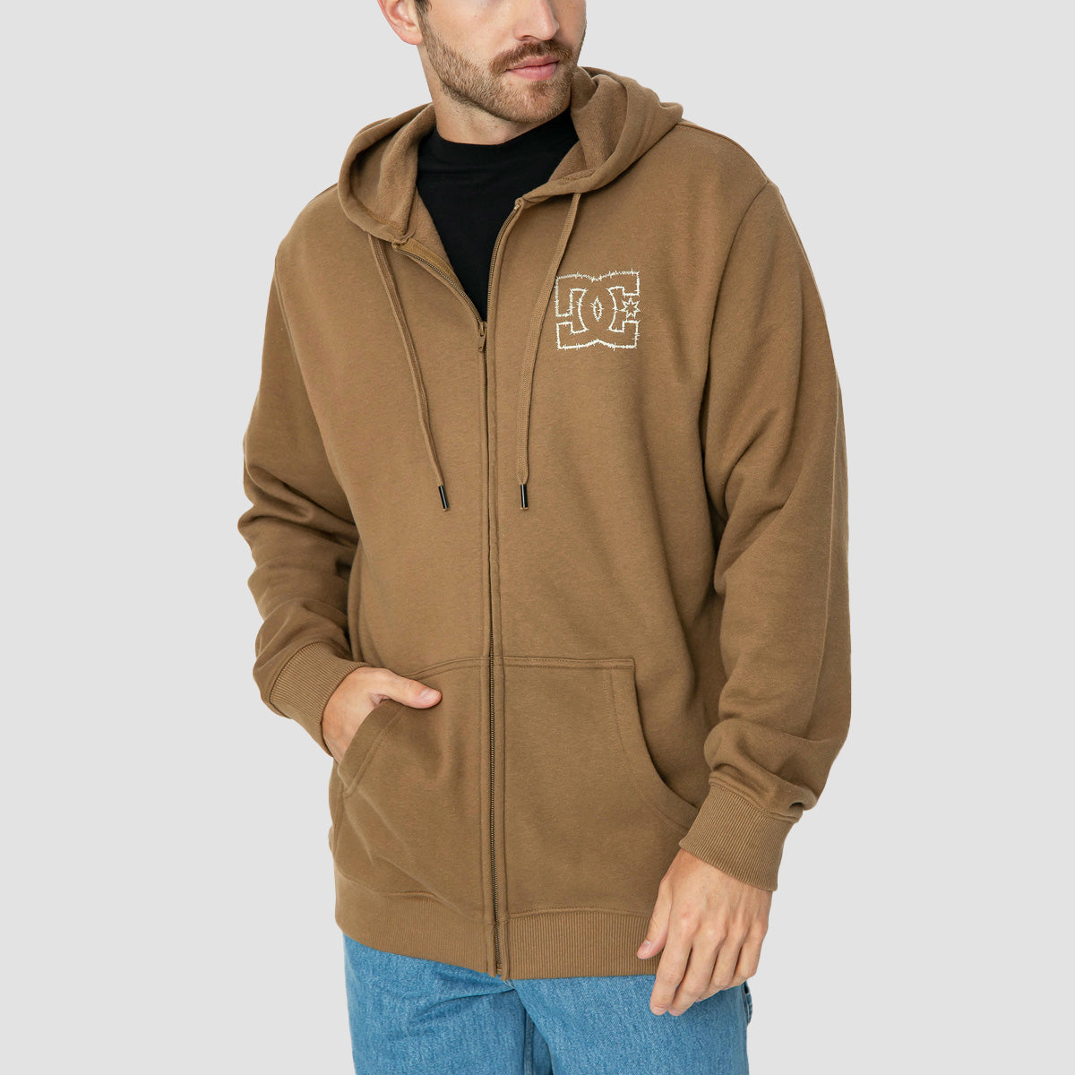 DC Zig Zag Zip Hoodie Otter