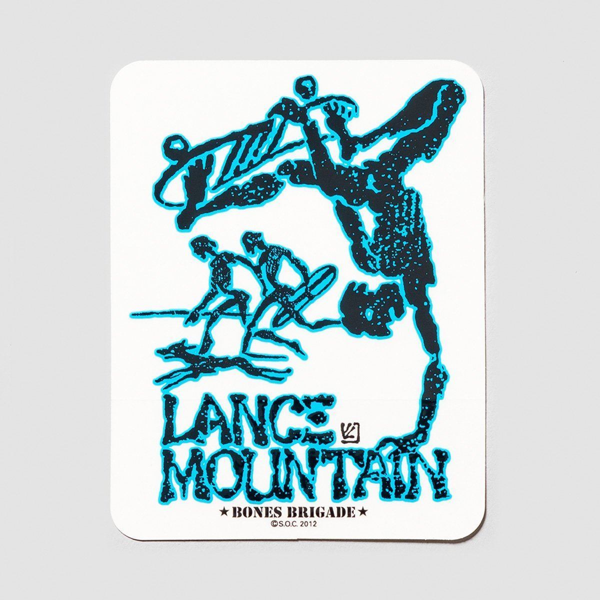 Powell Peralta Bones Brigade Mountain Sticker Blue 90x115mm