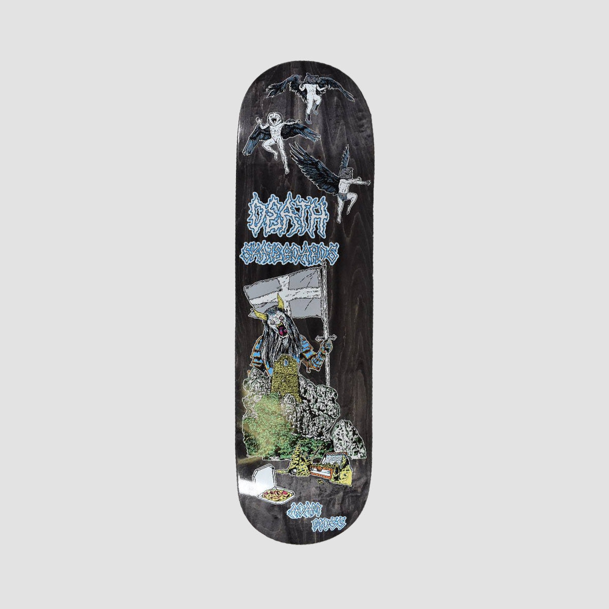 Death Adam Moss Roche Rock Skateboard Deck Grey Stain - 8.25"