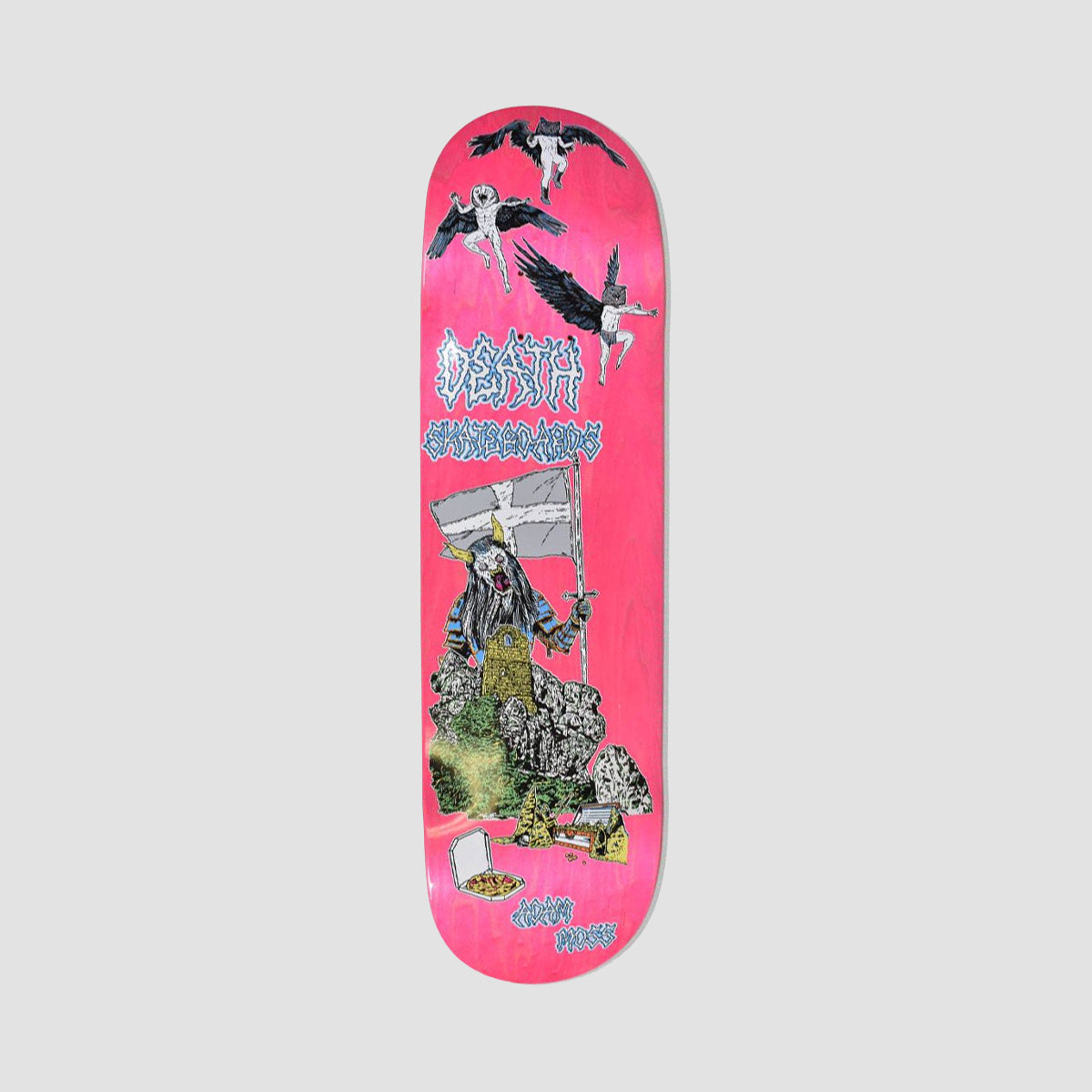 Death Adam Moss Roche Rock Skateboard Deck Pink Stain - 8.5"