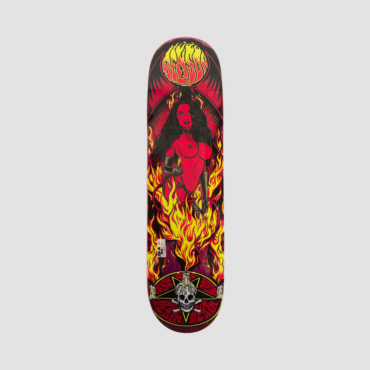 Death Benson Devil Woman II Skateboard Deck Various Stains - 8.25"