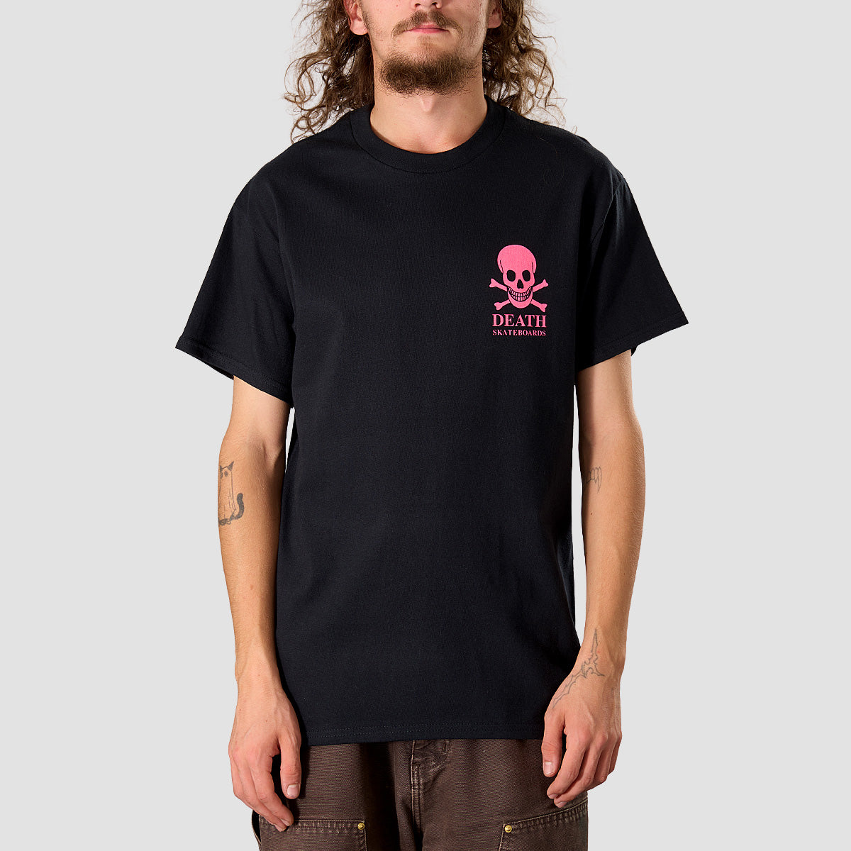 Death OG Skull Backprint T-Shirt Black/Pink