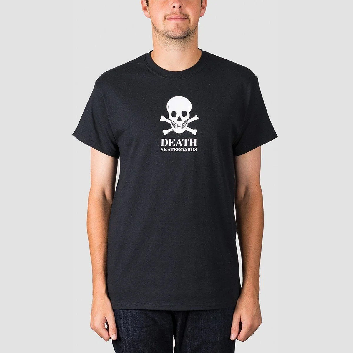 Death OG Skull Front Print T-Shirt Black/White
