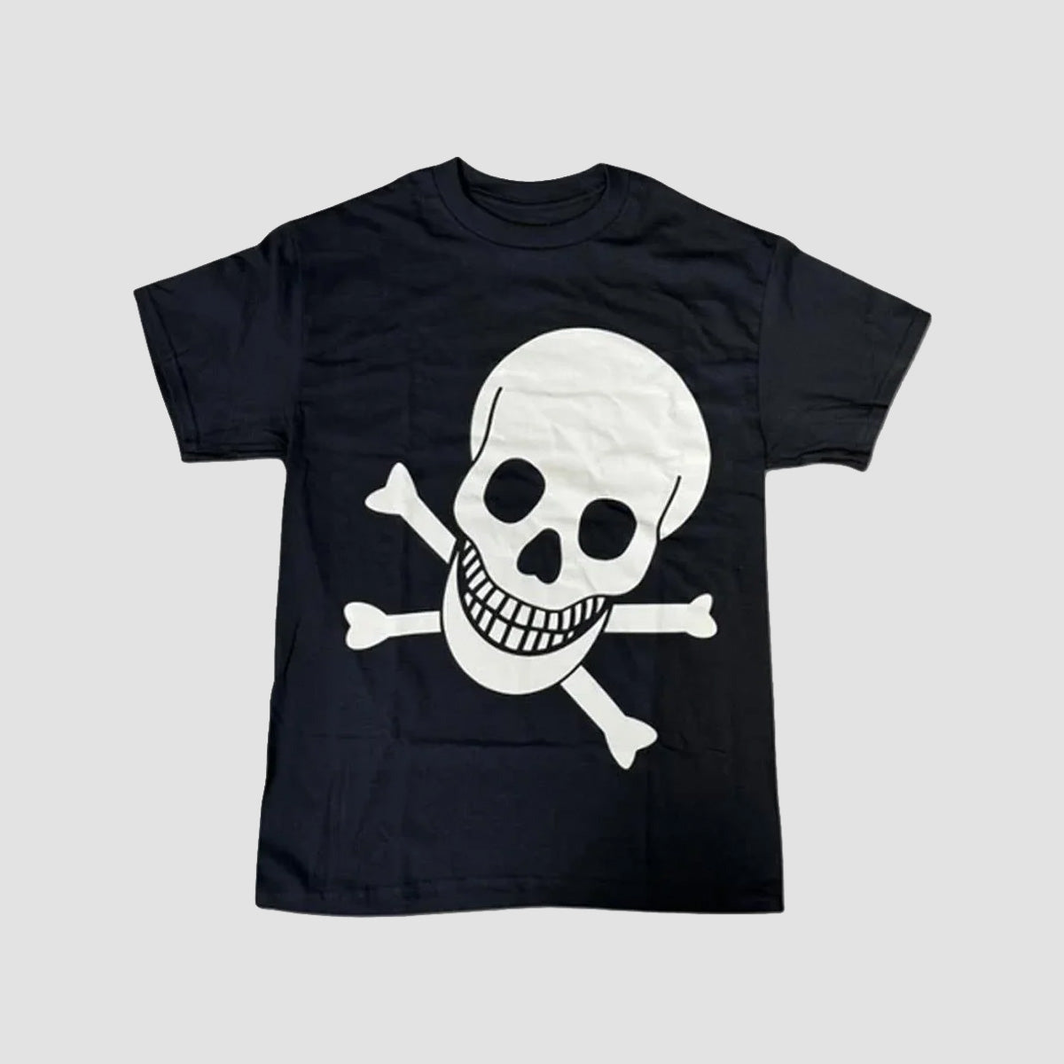 Death OG Skull Front Print T-Shirt Black/White
