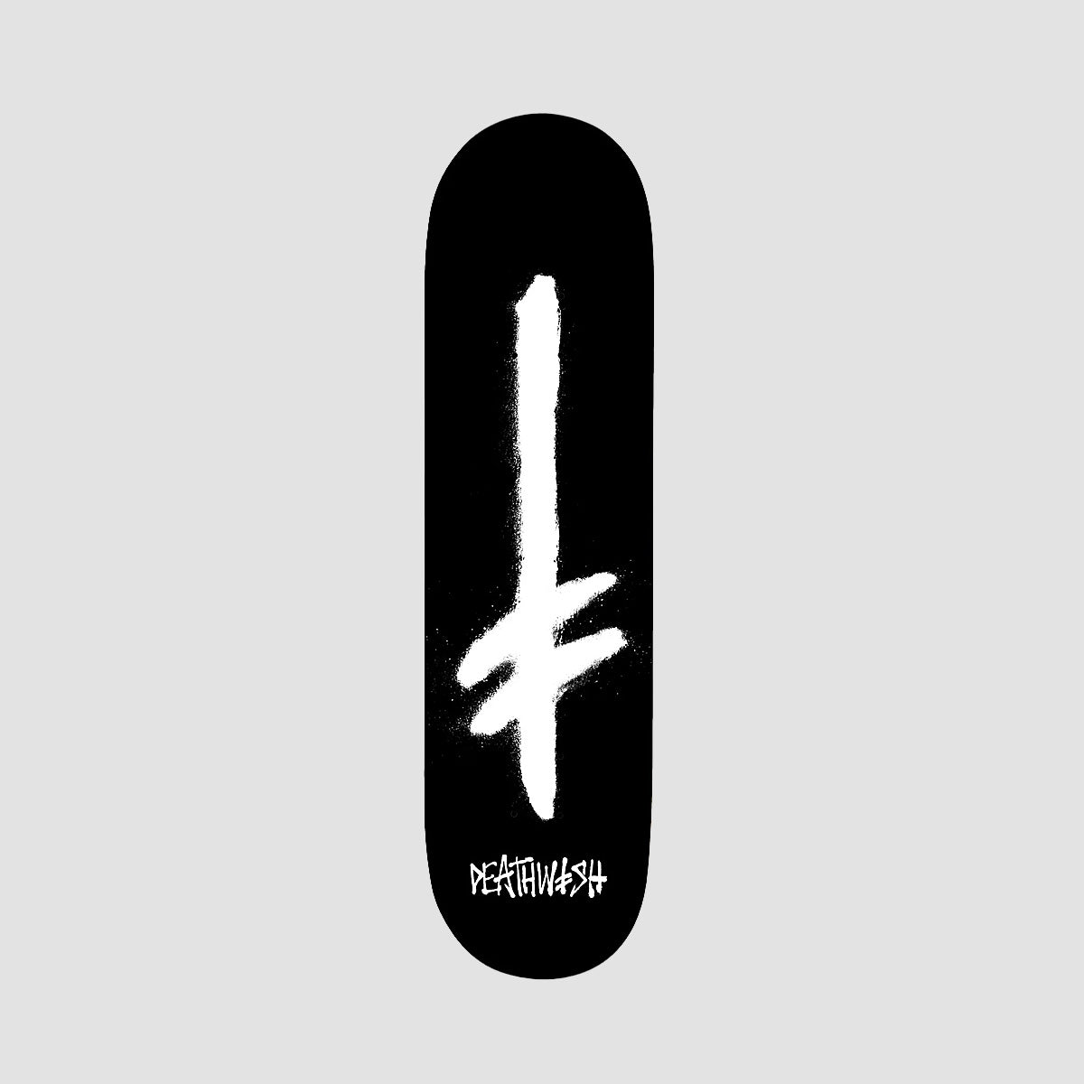 Deathwish Gang Spray Logo Skateboard Deck Black/White - 8.25"