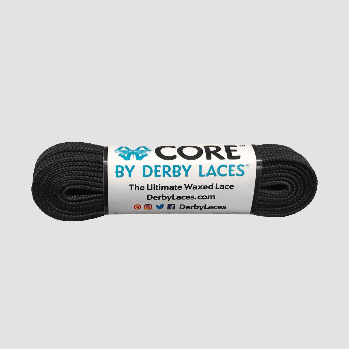 Derby Laces CORE 6mm 114cm Shoelaces Black