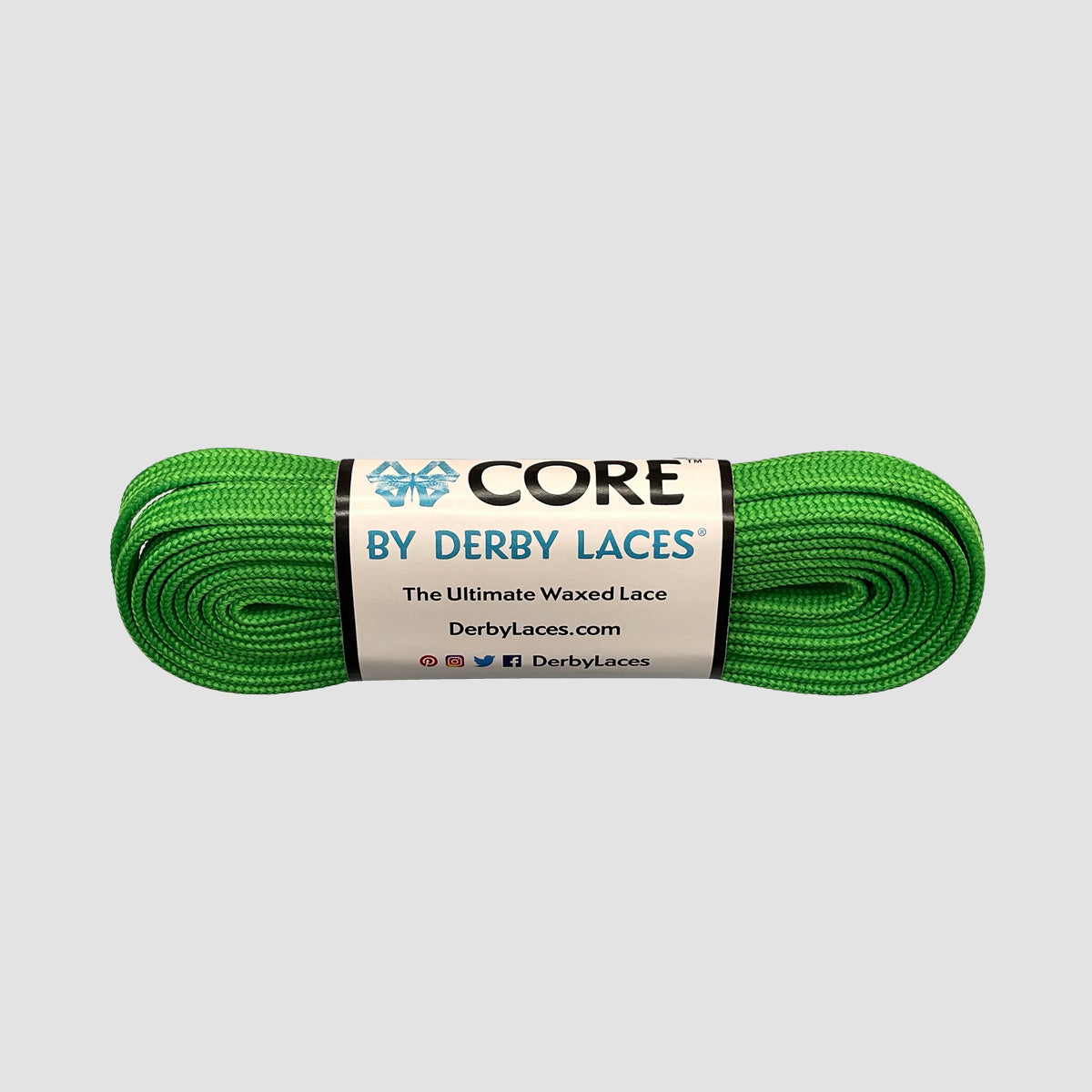 Derby Laces CORE 6mm 114cm Shoelaces Green