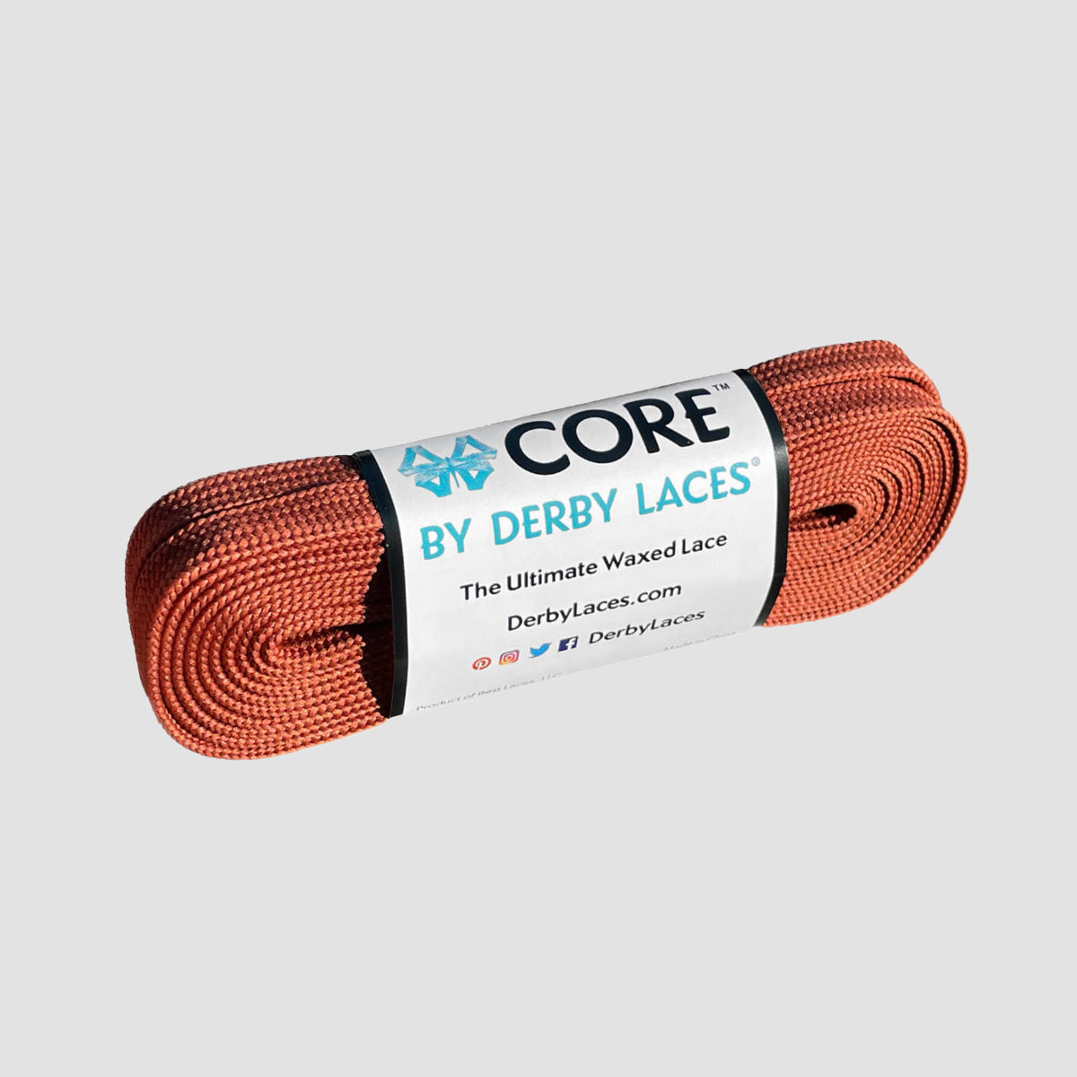 Derby Laces CORE 6mm 274cm Boot/Skate Laces Rust Red
