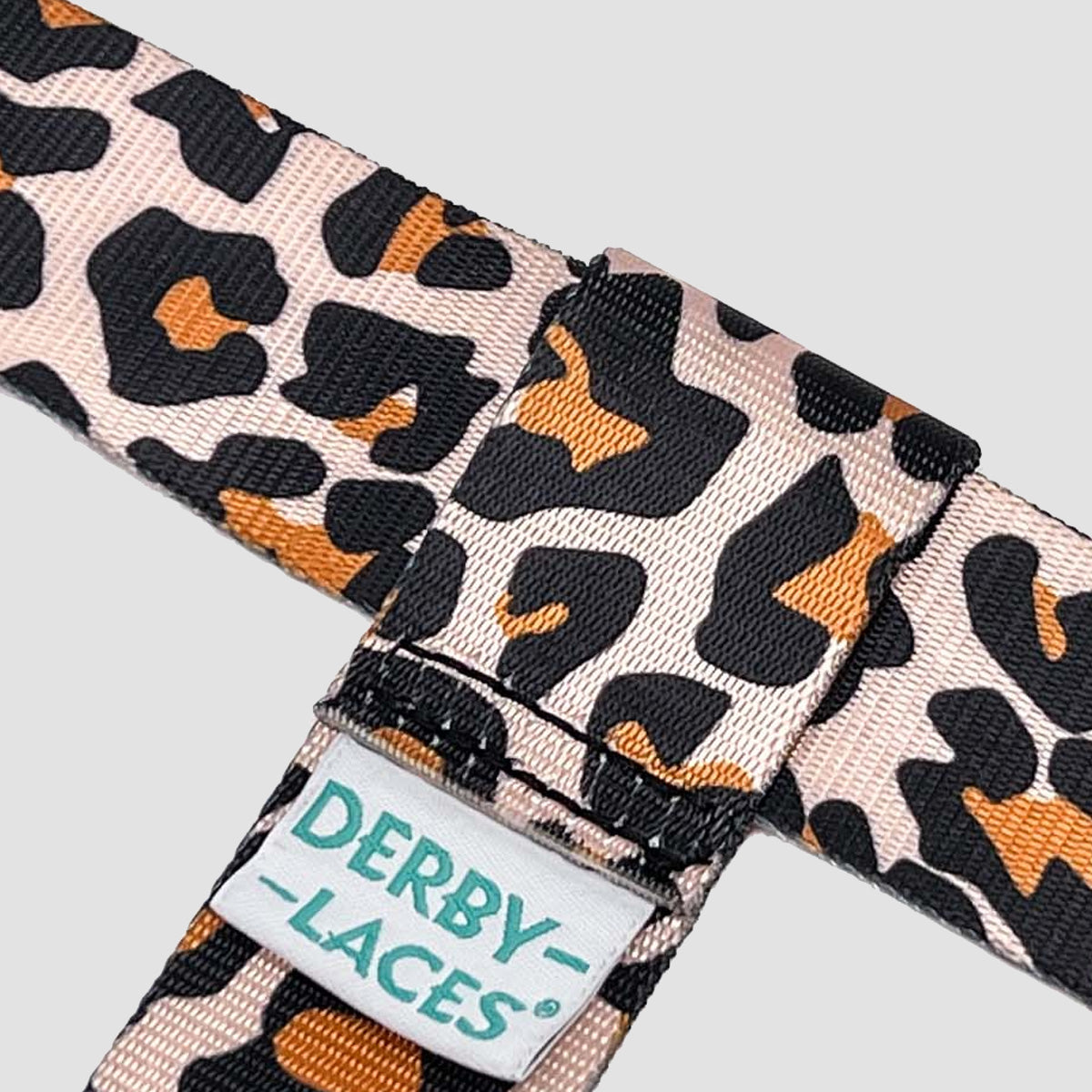 Derby Laces Skate Strap - Gear Leash Leopard 198cm