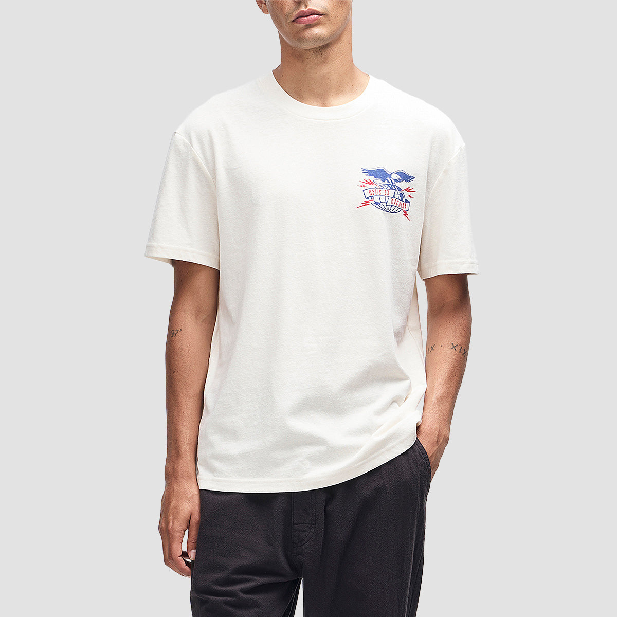 Deus Claw-Some Whizz T-Shirt Dirty White