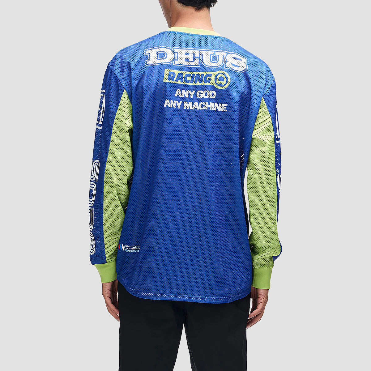Deus Step Out Moto Jersey Longsleeve T-Shirt Blue