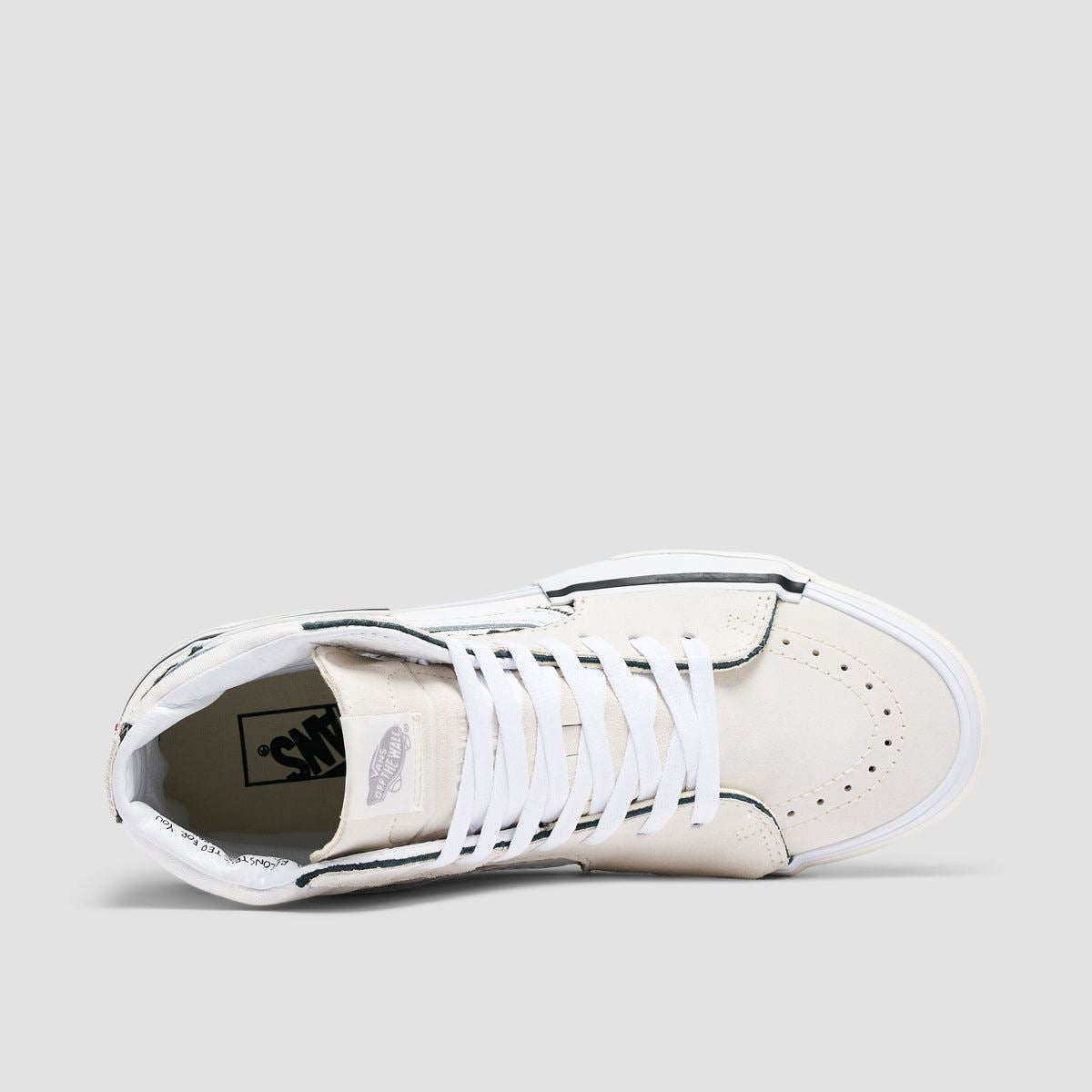 Vans Sk8-Hi Reconstruct High Top Shoes - Marshmallow/White